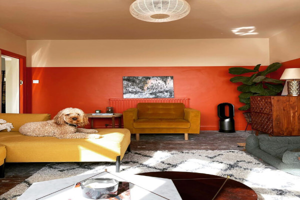 Orange Living Room