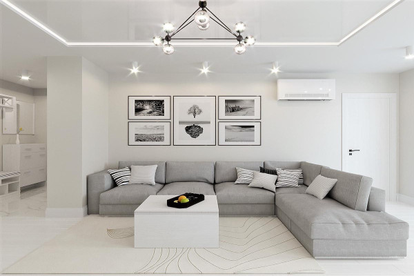 Gray White Living Room