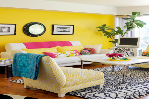 Yellow Living Room Decor