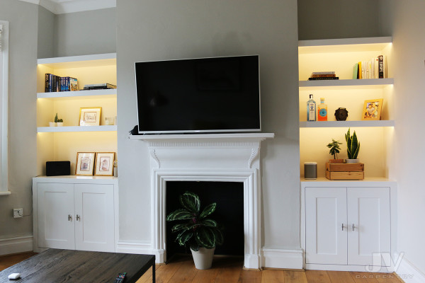 Alcove Shelving Ideas for your Living room JV Carpentry