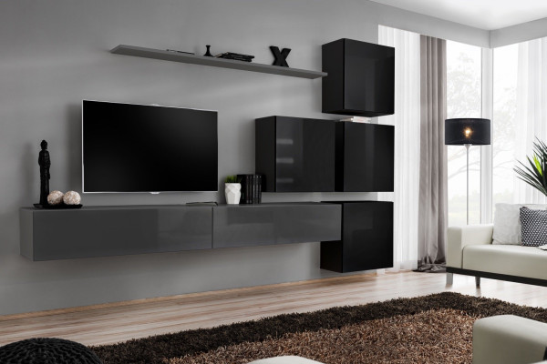 allall Wall Unit with High Gloss TV Board Wall Cabinet Wall TV