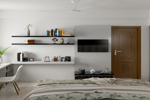 Bedroom TV Unit Designs - Cabinets and Panels DesignCafe