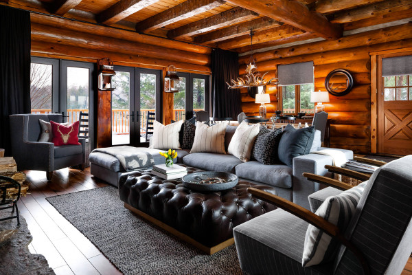 Browse Log Cabin Living Room ideas and designs in Photos Houzz UK