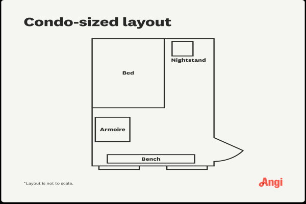 Small Rectangular Bedroom Layout Design