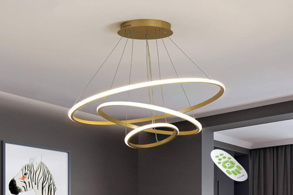 LED Dimmable Pendant Lamp, W Modern Simple Chandelier Lamp