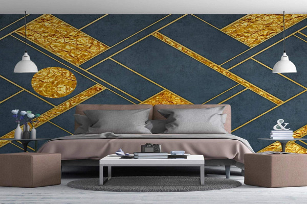 Msrahves D Wallpaper D Effect Living Room Geometric Abstract