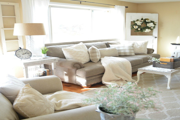 Refreshed Modern Farmhouse Living Room - Sarah Joy