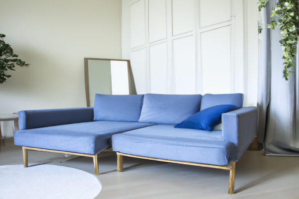 Inspirasi Ruang Tamu Santai Dengan Sofa Biru