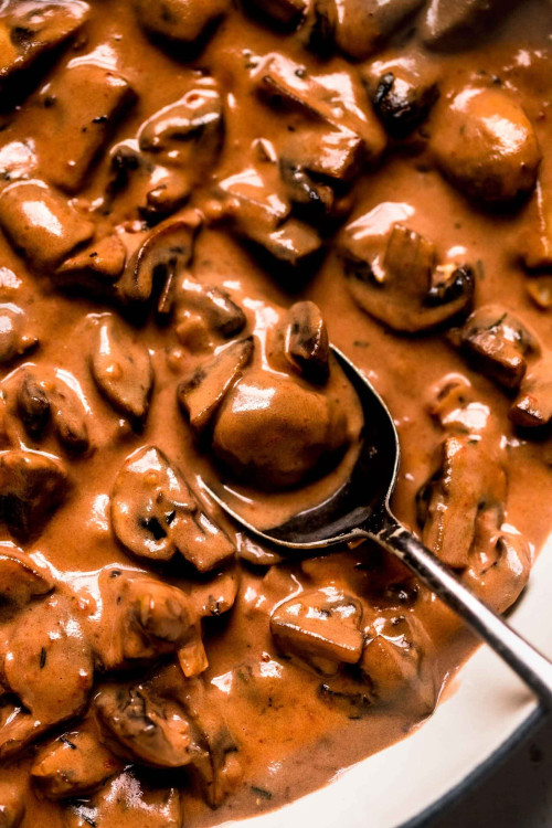 Chocolate Sauce Mushrooms