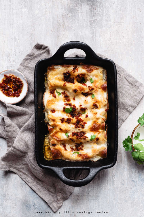 CREAMY MUSHROOM CANNELLONI WITH SAFFRON