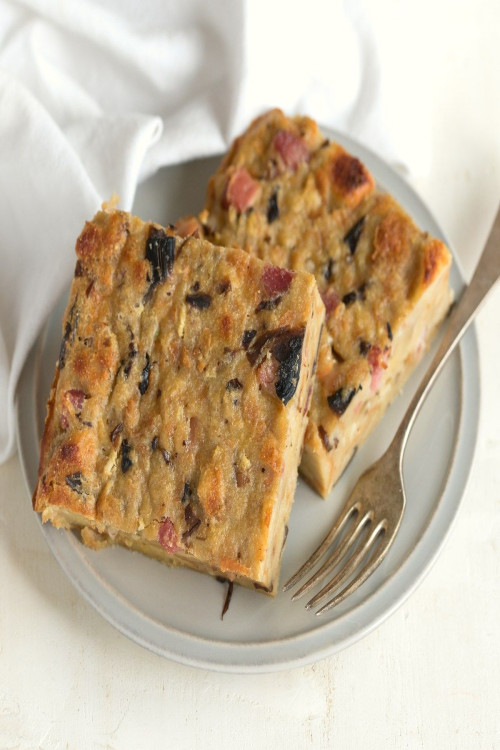 Mushroom Bread Pudding