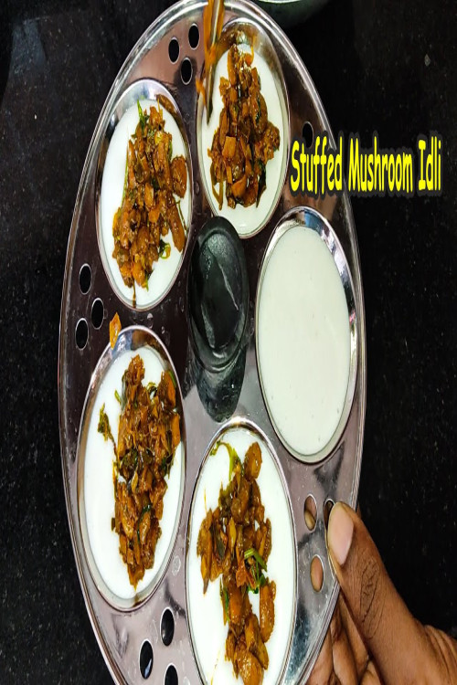 இட்லிமாவும் ஒளிச்சு வெச்ச mushroom மசாலாவும் mushroom stuffed idli recipe idli with mushroom