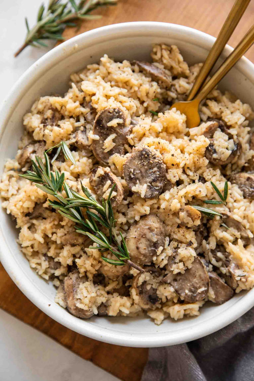 Rosemary Mushroom Rice Pilaf