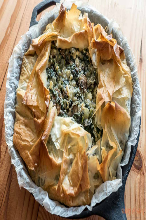 Spinach and Mushroom Spanakopita