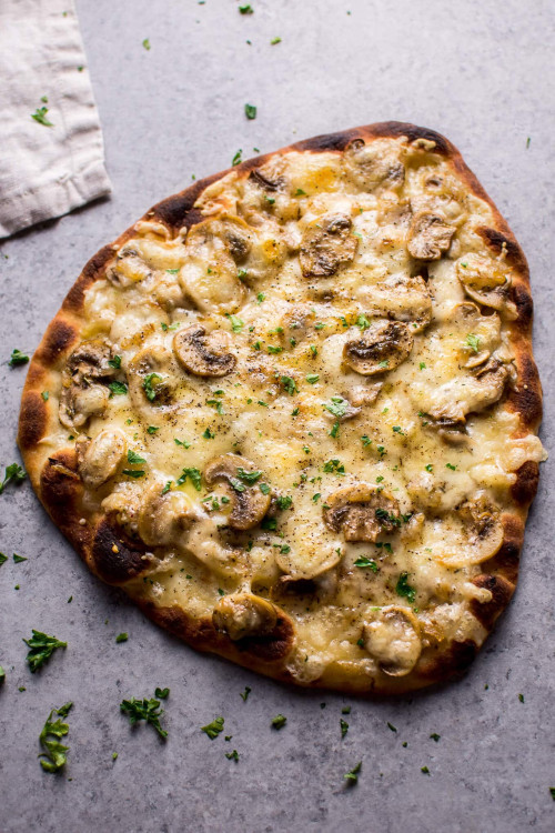 Truffled Mushroom Naan Pizza