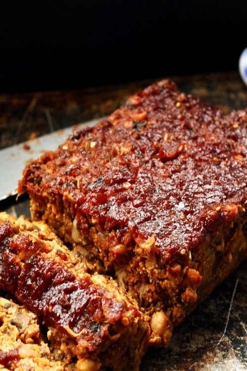 Vegan Mushroom Meatloaf with Sticky Asian Glaze (Gluten Free)